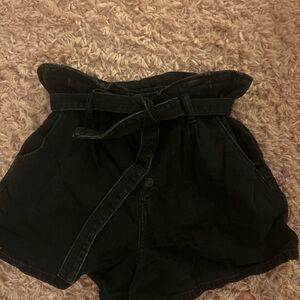 American Eagle Outfitters Black High-Waist Shorts